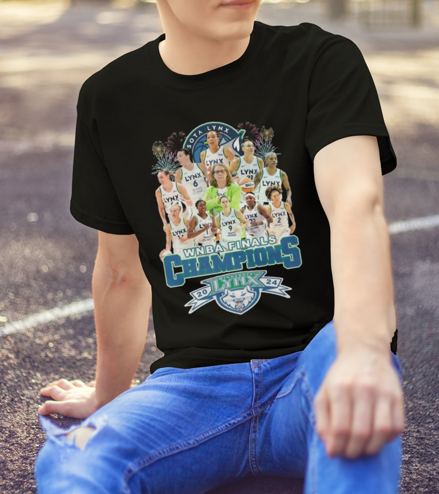 WNBA Finals Champions 2024 Minnesota Lynx Team Players T-Shirt