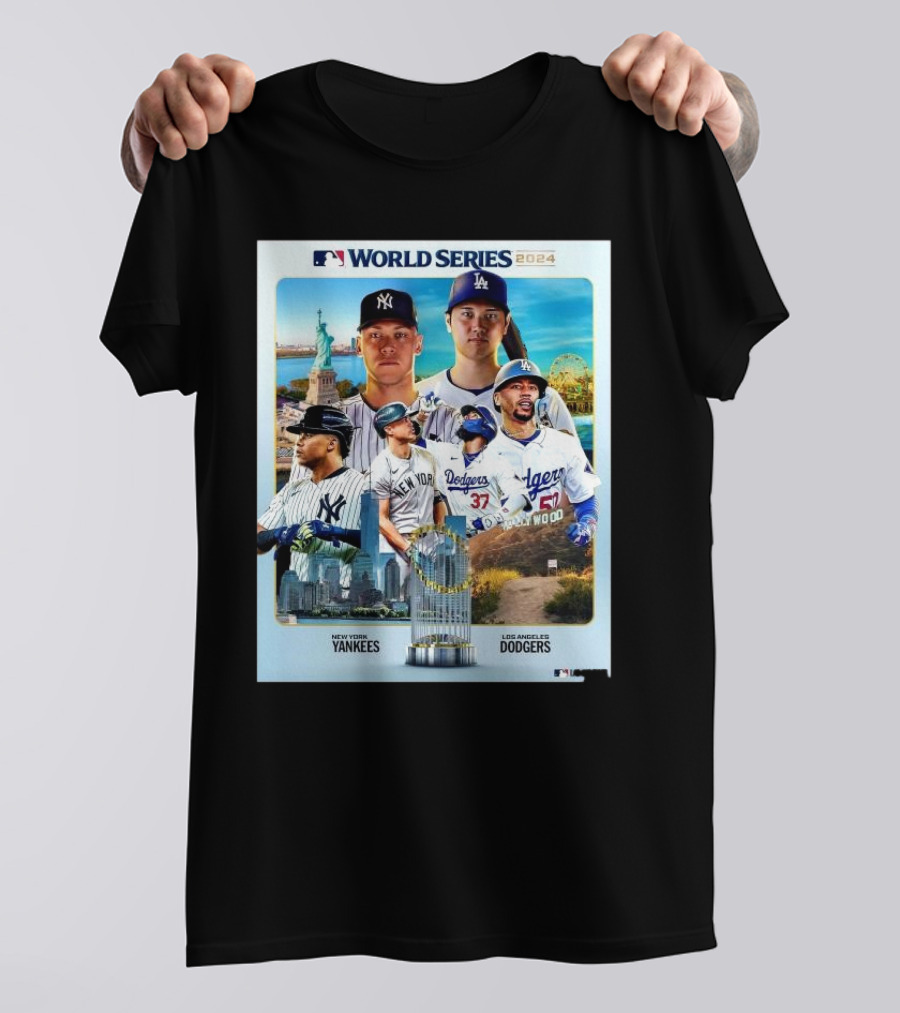 World Series 2024 New York Yankees Vs Los Angeles Dodgers Players MLB Baseball T-Shirt