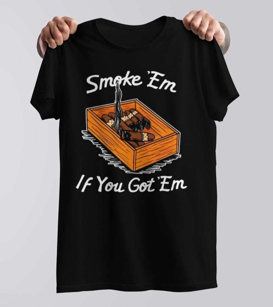 Tennessee Volunteers Smoke Em If You Got Em Cigar Box T-Shirt