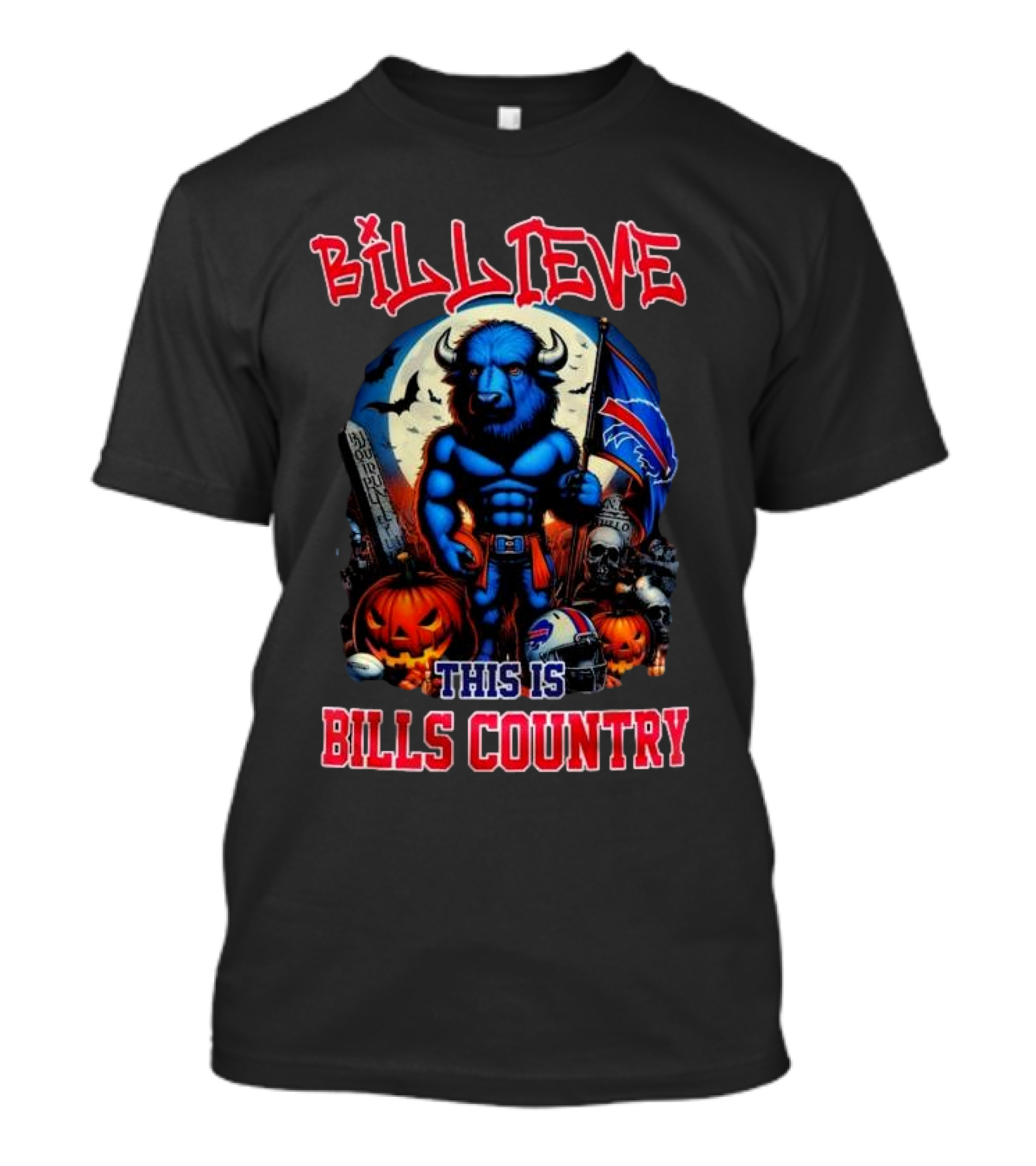 Billeve This Is Bills Country Halloween Buffalo Bills T-Shirt