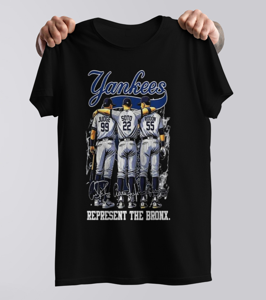 Yankees Judge Soto Rodon Represent The Bronx Signatures T-Shirt
