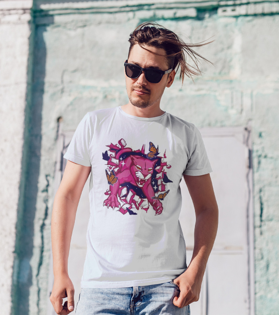 Florida Panthers Pink In The Rink Butterfly Breakthrough T-Shirt