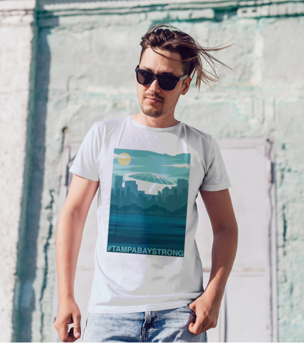 Tampa Bay Skyline #TampaBayStrong Stadium T-Shirt