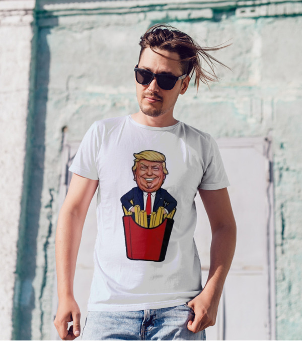 Trump Fries McDonald’s Cartoon Character In Suit With French Fries T-Shirt