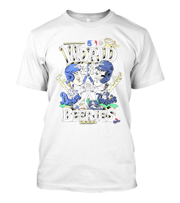 World Beeries 2024 Dodgers Yankees Caricature T-Shirt