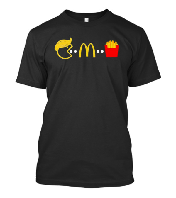 Donald Trump Pac-Man Eating McDonald's French Fries T-Shirt