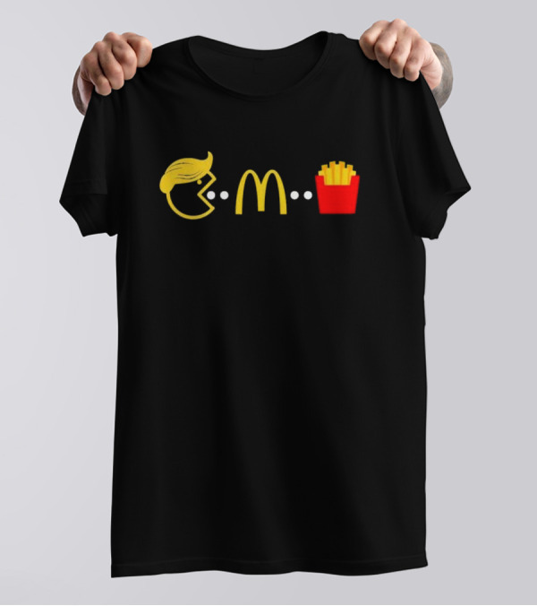 Donald Trump Pac-Man Eating McDonald's French Fries T-Shirt