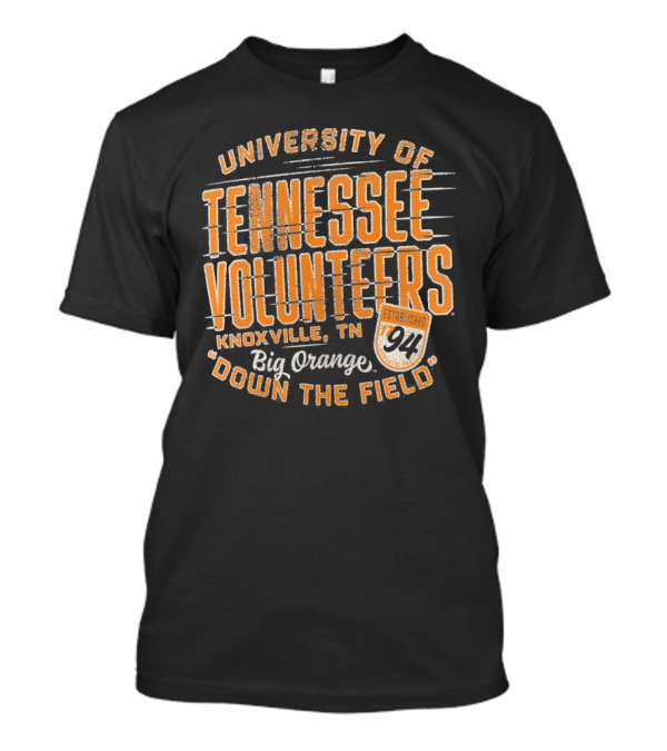 University Of Tennessee Volunteers Knoxville Big Orange Down The Field Established 94 T-Shirt