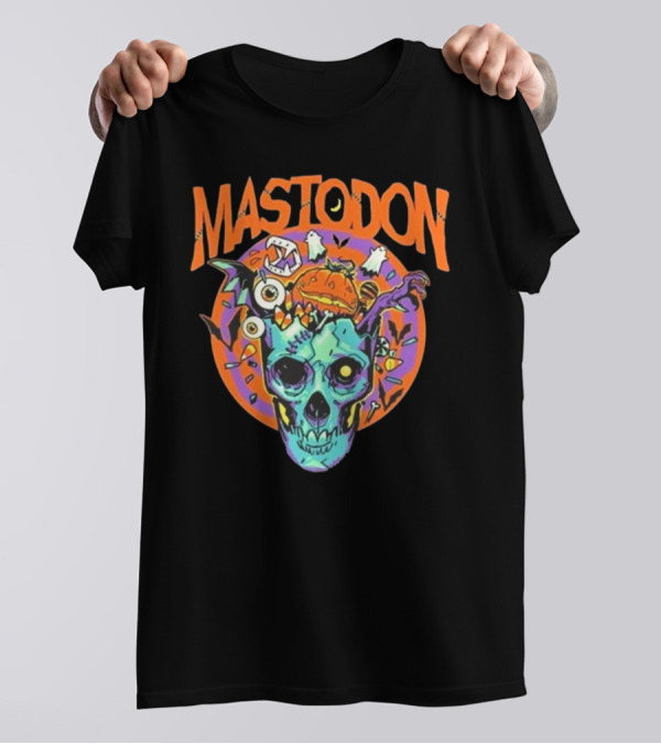 Mastodon 2024 Halloween Skull Pumpkin Candy Eyes Bat Ghost T-Shirt