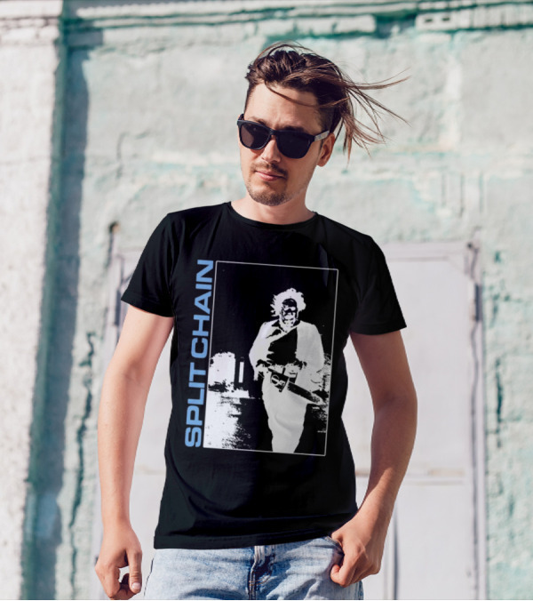 SPLIT CHAIN Chainsaw Runner Monochrome T-Shirt