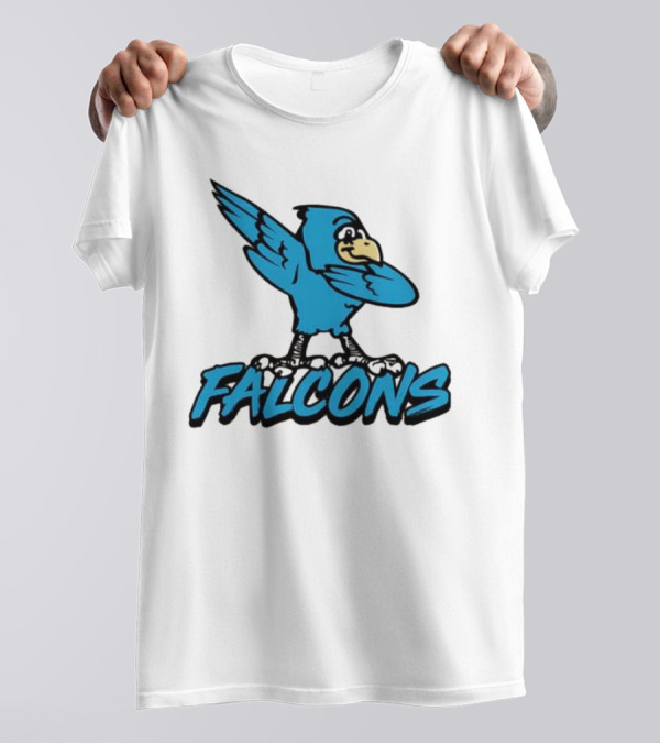 Ft Wright Falcons Mascot Dab Pose With Falcons Text T-Shirt
