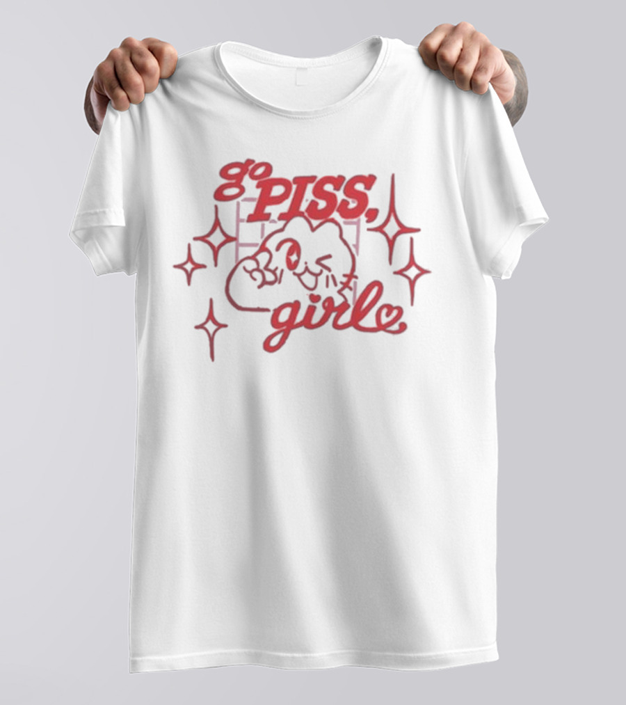 Giraffalope Go Piss Girl Sparkle T-Shirt