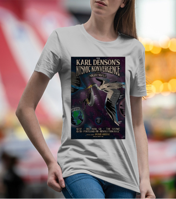 Karl Denson’s Kosmic Konvergence Featuring Nigel Hall With Jackie Greene 2024 Tour 27-28 December Del Mar CA And Portland OR T-Shirt