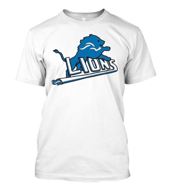 NFL X NBA Lions Pistons Logo Mashup T-Shirt