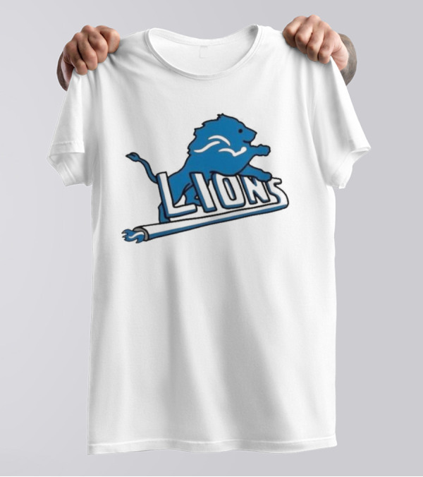 NFL X NBA Lions Pistons Logo Mashup T-Shirt