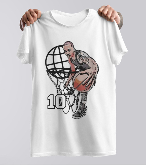 Jeremy Sochan San Antonio Spurs Basketball Geobasket Number 10 T-Shirt