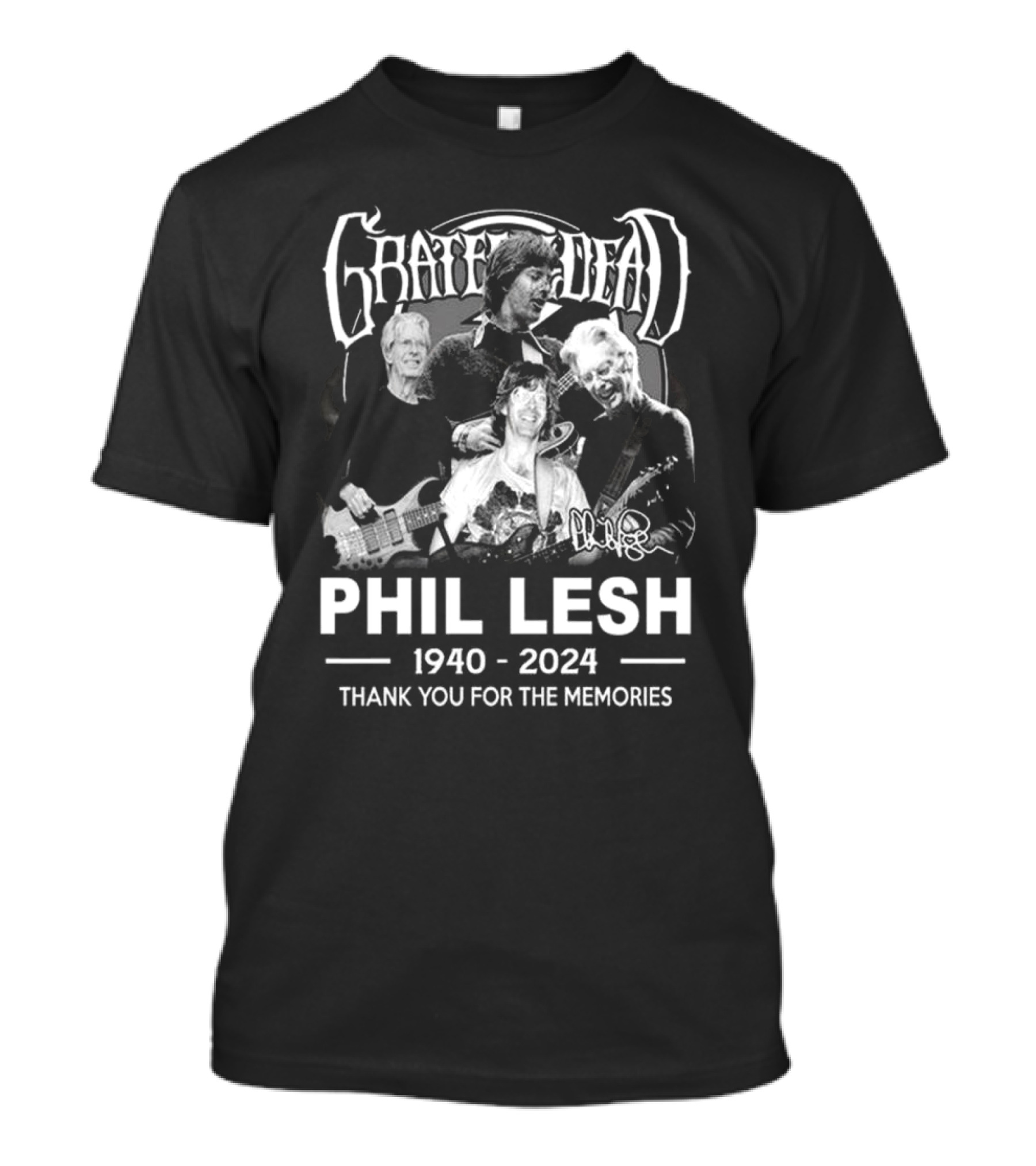 Grateful Dead Phil Lesh 1940-2024 Thank You For The Memories T-Shirt