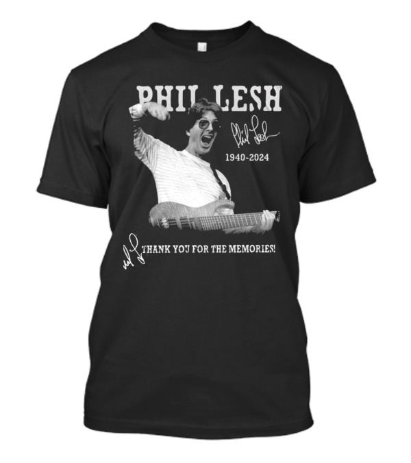 Phil Lesh 1940-2024 Grateful Dead Thank You For The Memories Signature T-Shirt