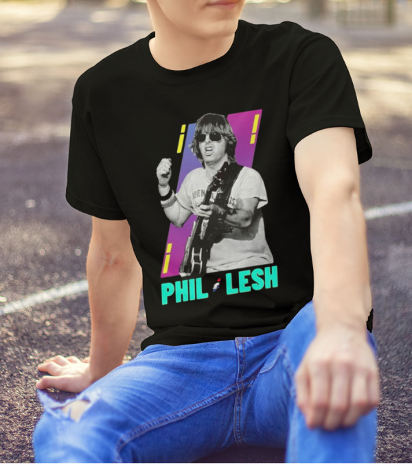 Phil Lesh Colorful Retro Style Grateful Dead Bassist Image T-Shirt
