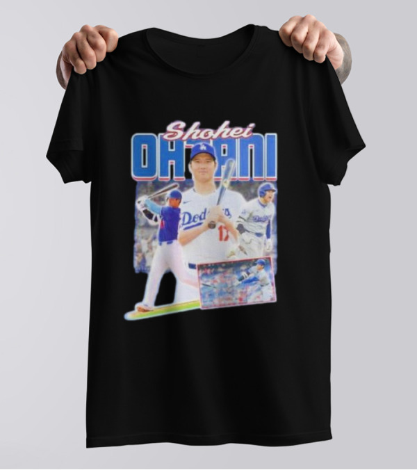 Shohei Ohtani Dodgers Baseball Collage T-Shirt