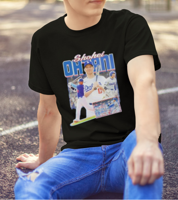 Shohei Ohtani Dodgers Baseball Collage T-Shirt