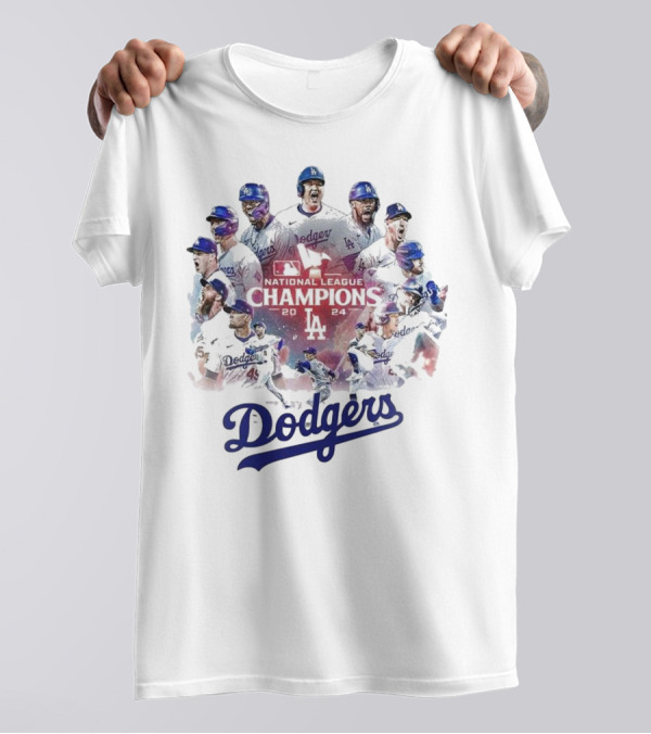 Los Angeles Dodgers 2024 National League Champions World Series All Players Dodgers T-Shirt