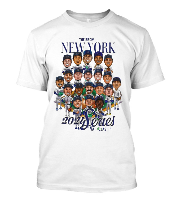 The Bronx New York 2024 Series Fall Classic Baseball Team Caricatures T-Shirt