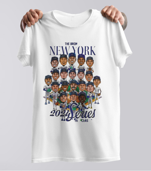 The Bronx New York 2024 Series Fall Classic Baseball Team Caricatures T-Shirt