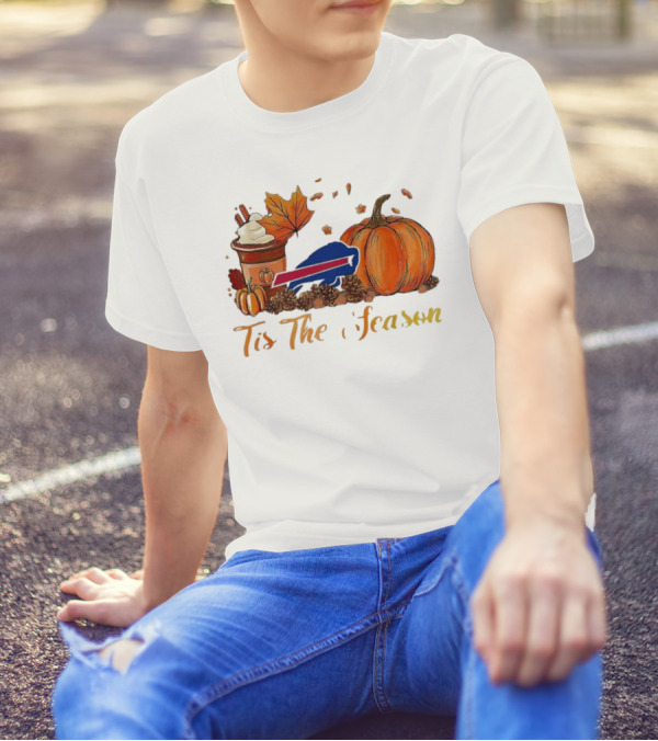 Buffalo Bills Tis The Season Pumpkin Latte Autumn Football T-Shirt