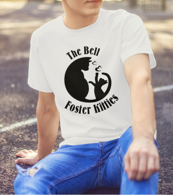 The Bell Foster Kitties Cat Silhouette With Hearts T-Shirt