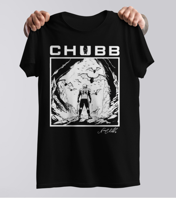 Cleveland Chubb 24 Bat Cave Scene By Nick Chubb T-Shirt