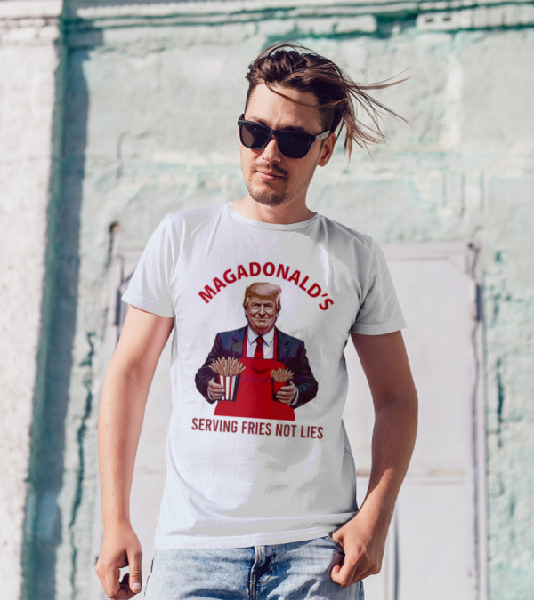 MAGADONALD'S Serving Fries Not Lies Trump McDonald T-Shirt