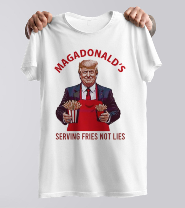 MAGADONALD'S Serving Fries Not Lies Trump McDonald T-Shirt