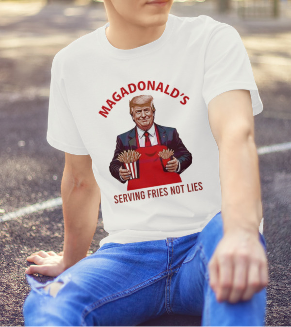 MAGADONALD'S Serving Fries Not Lies Trump McDonald T-Shirt