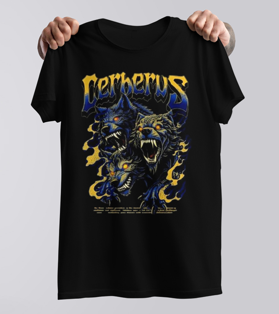 Cerberus 2024 Los Angeles California Three-Headed Mythical Creature T-Shirt