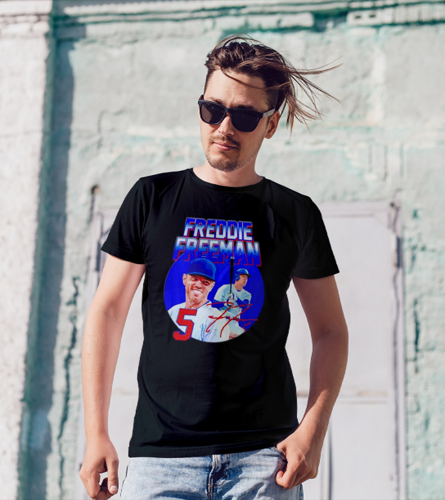 Freddie Freeman Los Angeles Dodgers 5 Signature Baseball T-Shirt
