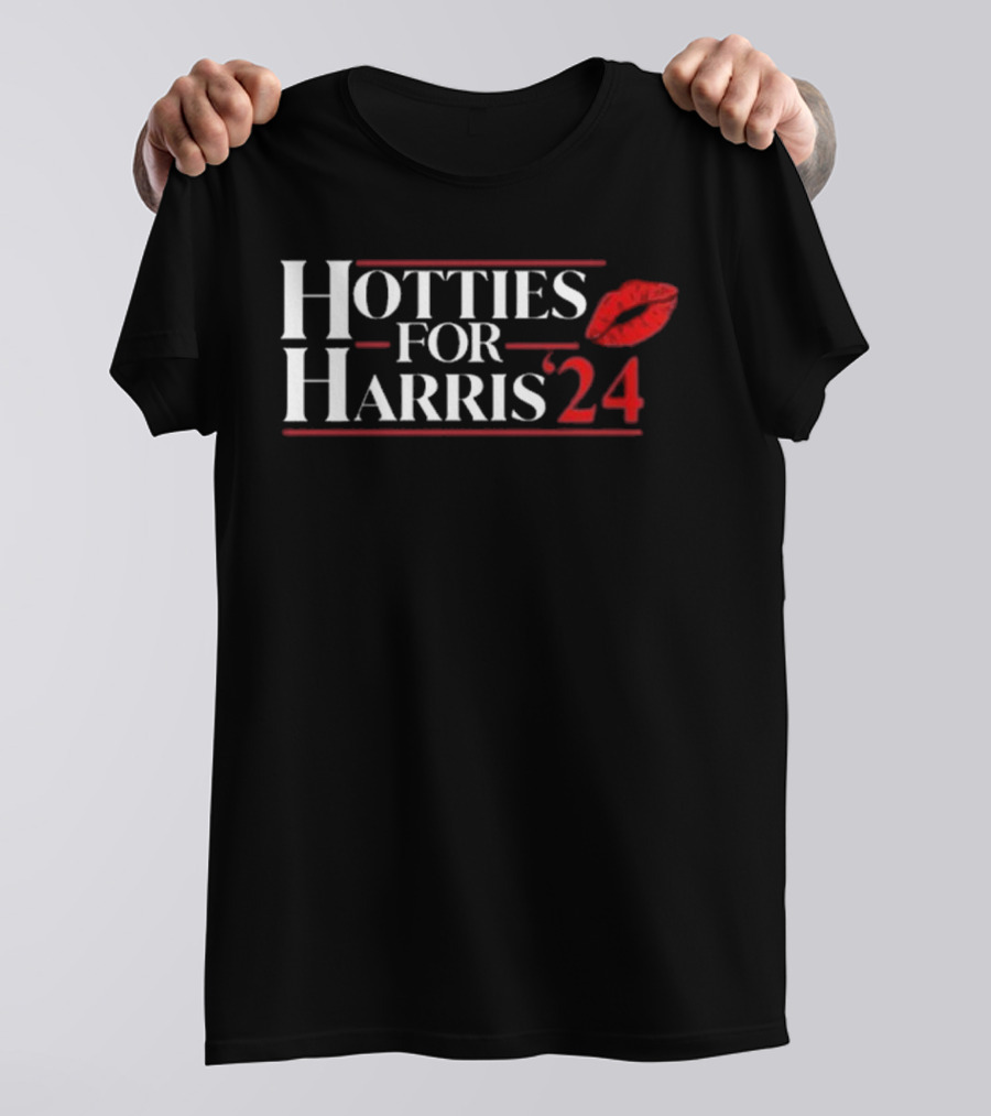 Hotties For Harris 2024 Red Lip T-Shirt