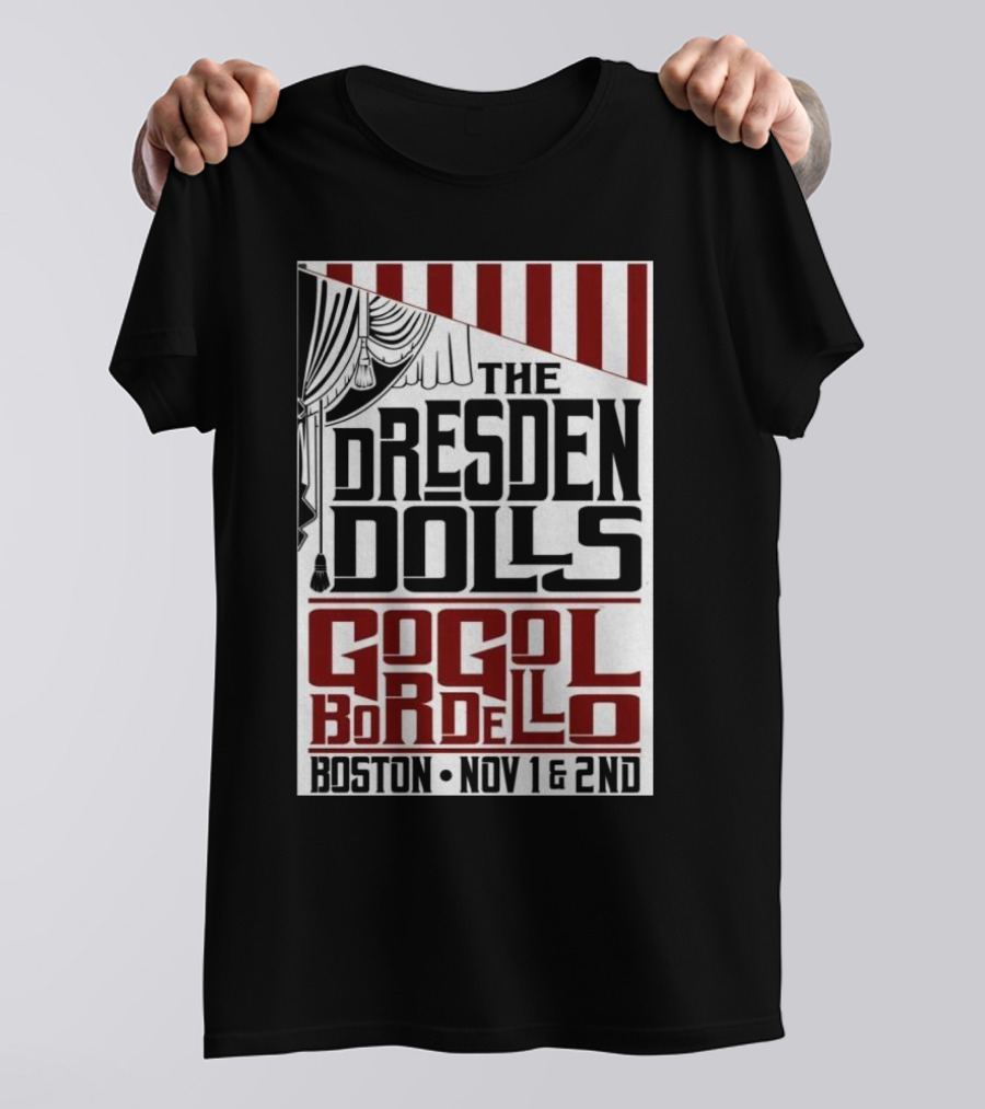 The Dresden Dolls Gogol Bordello Boston November 1 And 2 2024 Tour T-Shirt
