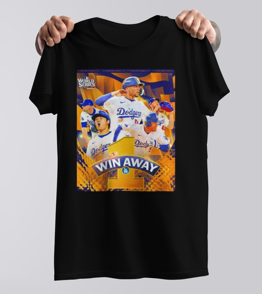 Win Away Los Angeles Dodgers World Series Victory T-Shirt