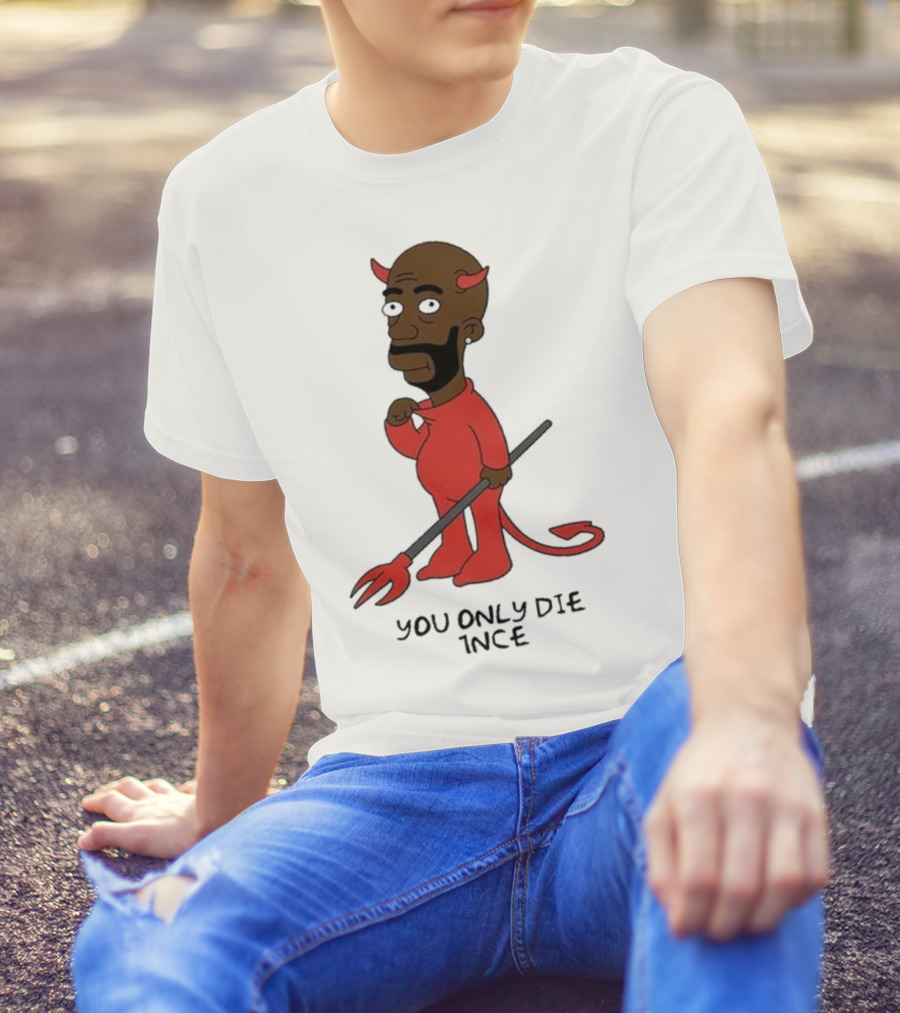 Freddie Gibbs Gibbsons You Only Die 1Nce Devil Cartoon Character T-Shirt