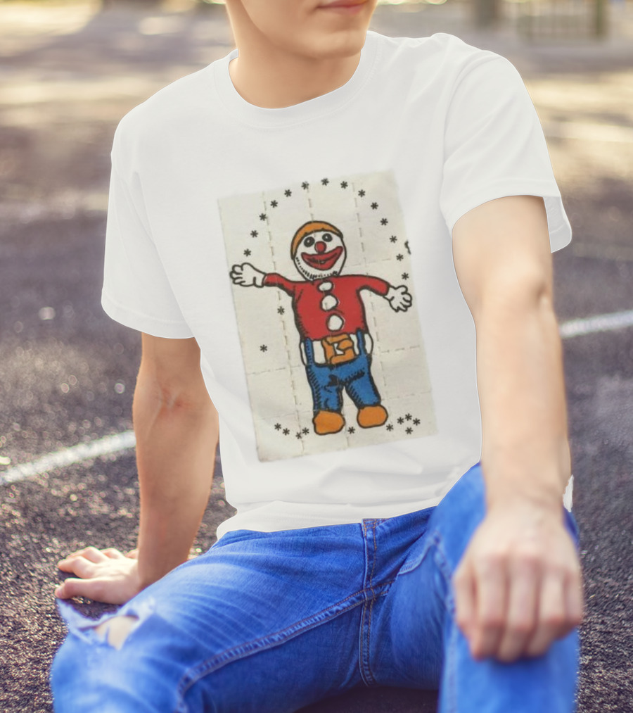 Psychedelic Acid Clown With Happy Expression Surrounded By Stars T-Shirt
