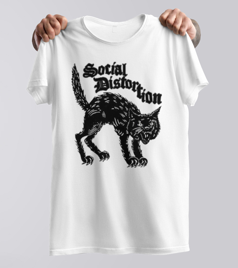 Social Distortion Black Kat Meow T-Shirt