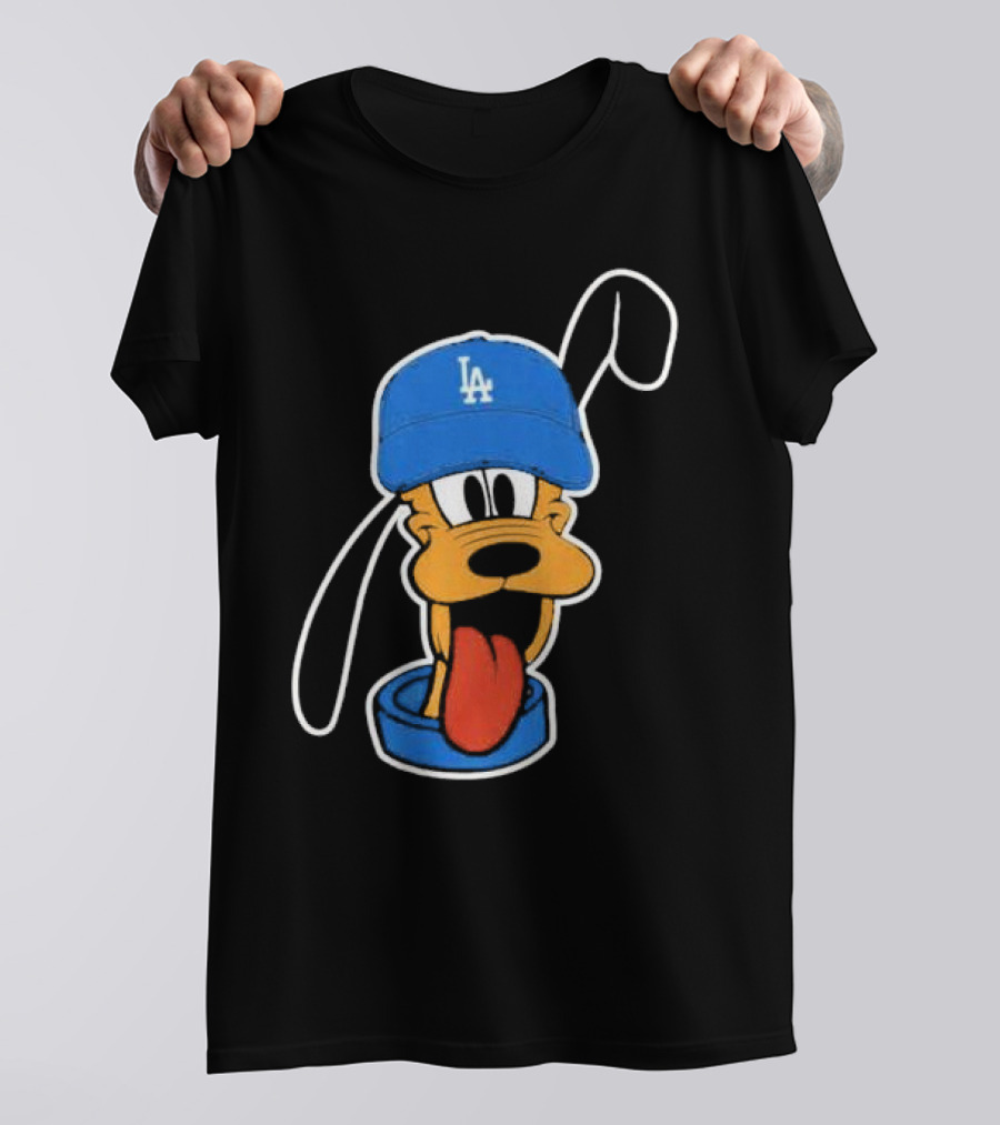 Pluto Los Angeles Dodgers Hat T-Shirt