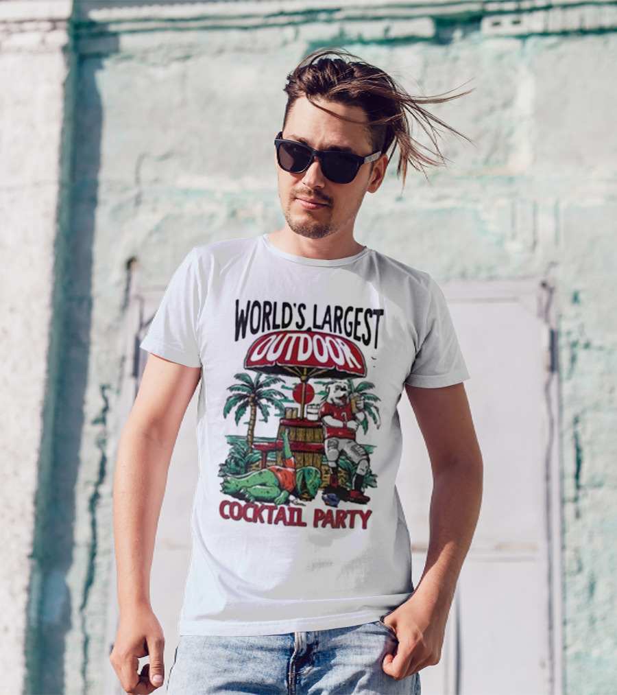 World's Largest Outdoor Cocktail Party GA 2024 Football T-Shirt