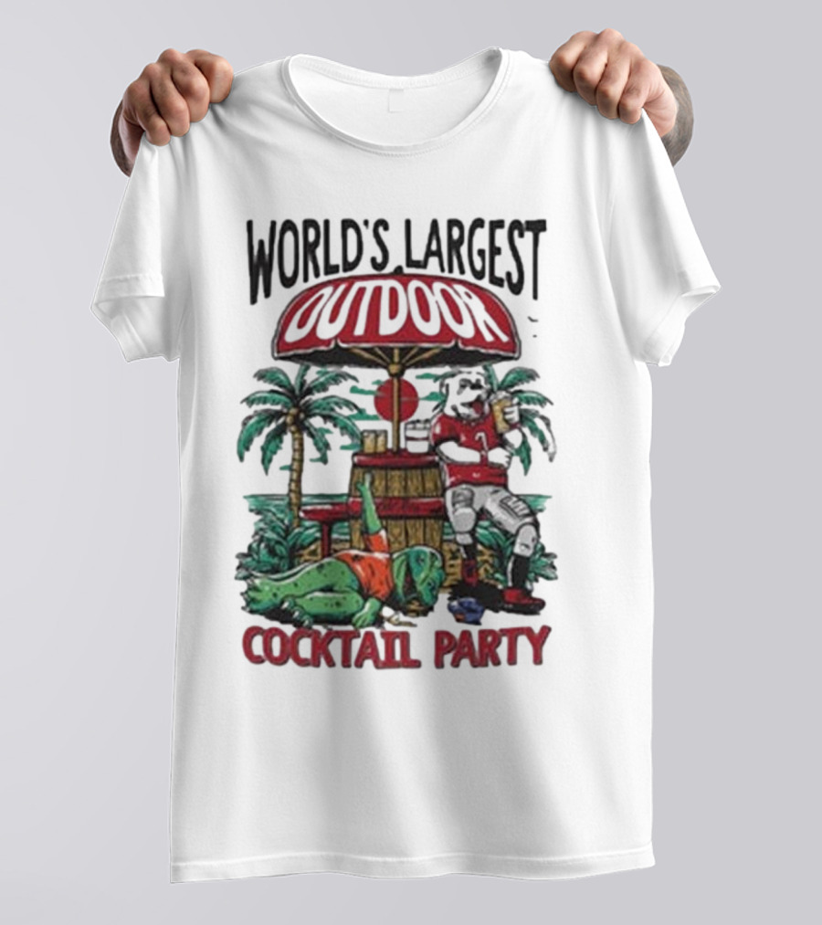 World's Largest Outdoor Cocktail Party GA 2024 Football T-Shirt