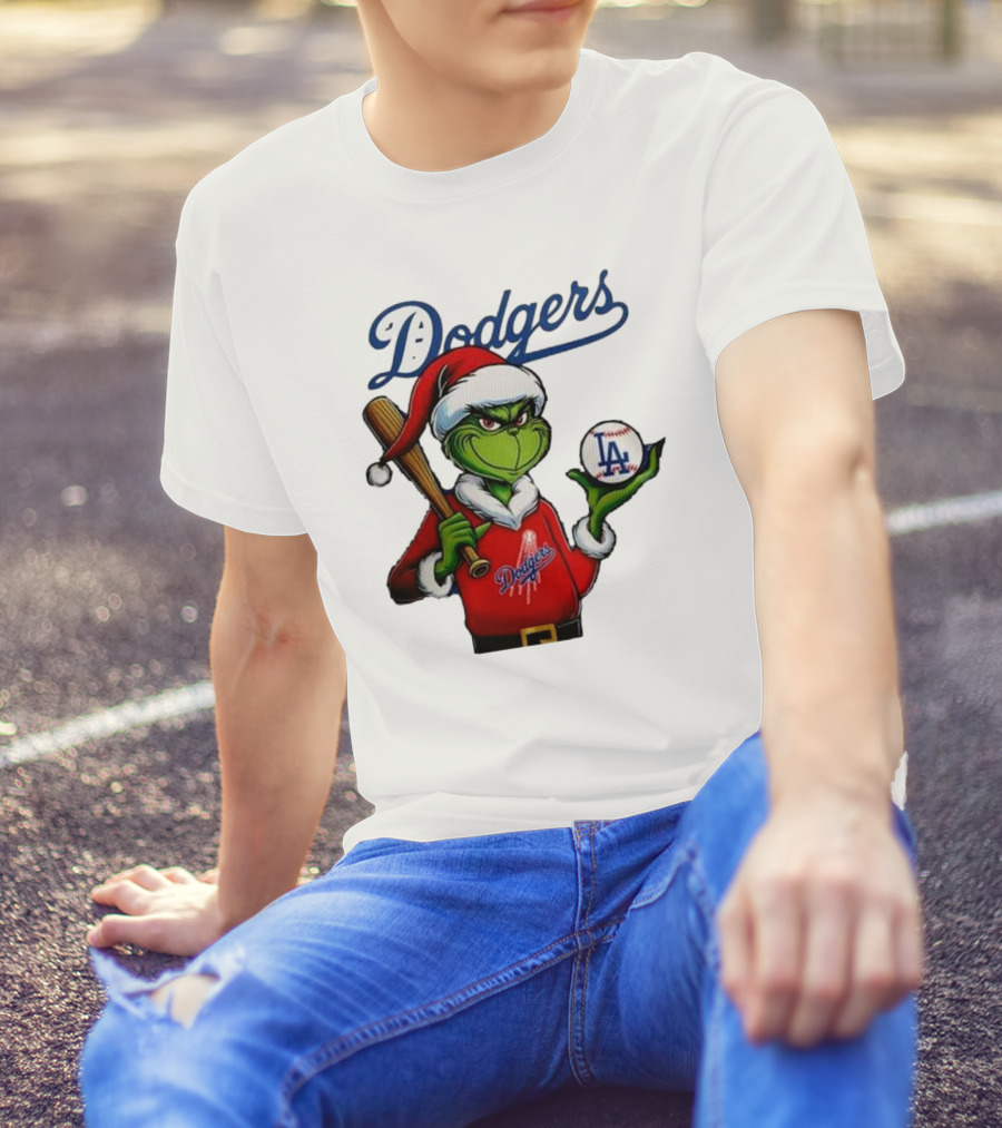 Dodgers MLB Los Angeles The Grinch Grinchmas Christmas T-Shirt
