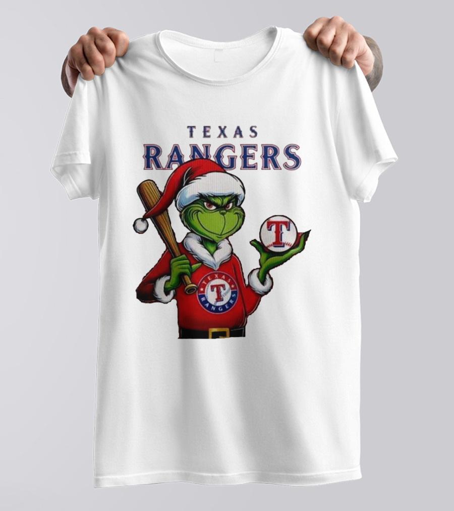 Texas Rangers Grinch Christmas 2024 MLB Grinchmas T-Shirt