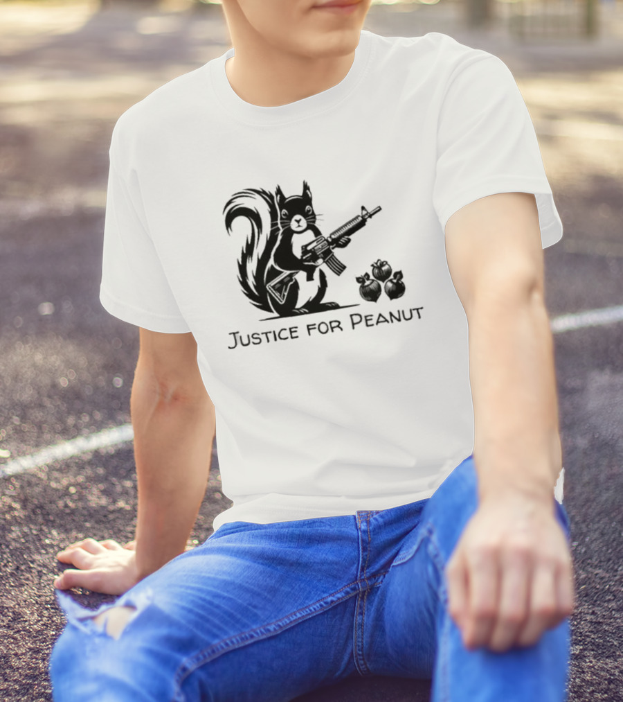 Justice For Peanut Squirrel With Gun T-Shirt