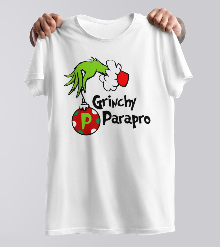Grinchy Parapro Christmas 2024 Hand Holding T-Shirt