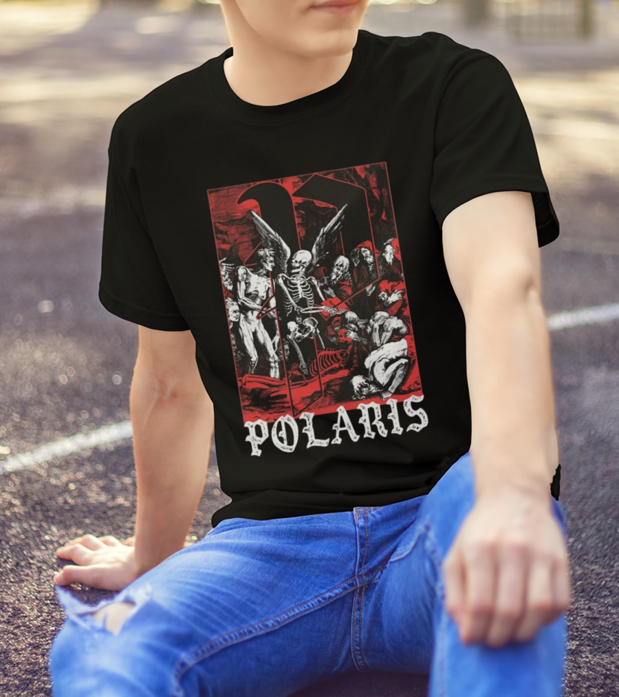 Down Right Merch Polaris Skeleton Scene T-Shirt
